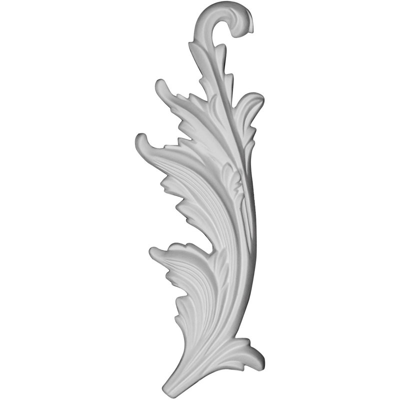 White Primed Urethane Applique Scroll Onlay