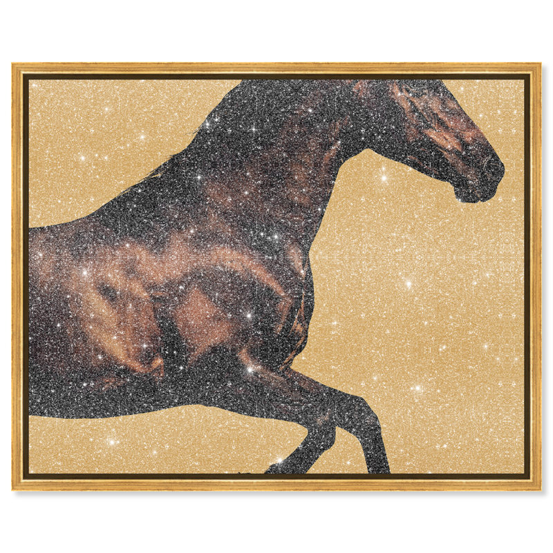 Hue Equine II Animals Canvas Print by Oliver Gal, Black Frame, 20 x 16, 37"H x 31"W, Gold Floater Frame
