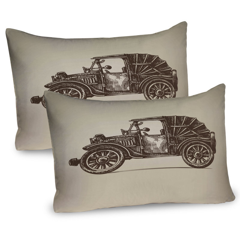 Ensemble de 2 taies décoratives Ambesonne Cars, H 20 po x l 30 po