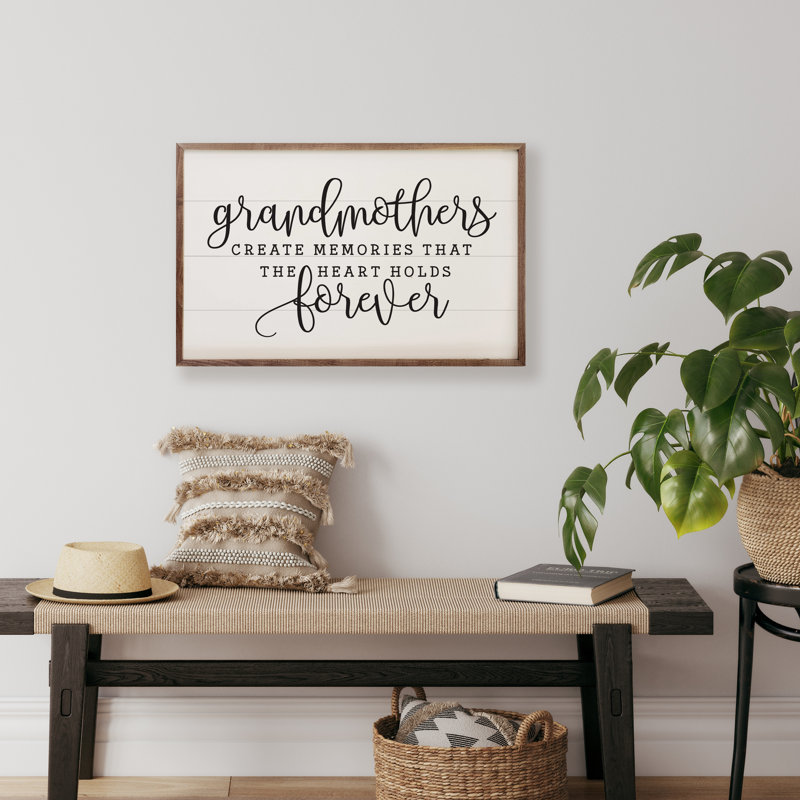 Grandmothers Forever - blanc, H 10 po x l 16 po x P 1 po