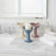 Plats en grès à pieds en forme de fleur