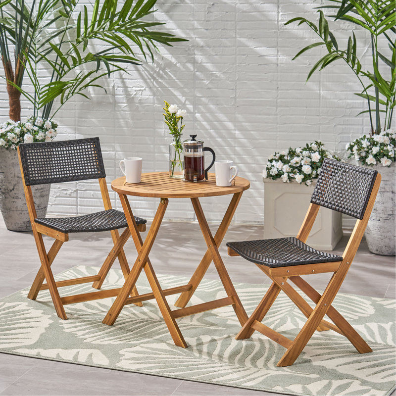 ENSEMBLE BISTRO, 2 chaises + 1 table