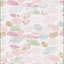 Tapis en polyester rose / ivoire / vert Merri-517622221