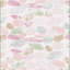Tapis en polyester rose / ivoire / vert Merri-517622225