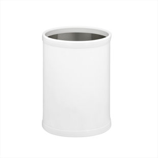 Bartender's Choice Fun Colors 10" Waste Basket in White