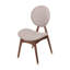 Chaises de salle à manger rembourrées Eichorn avec dossier courbé et pieds en bois-132904275-118705405