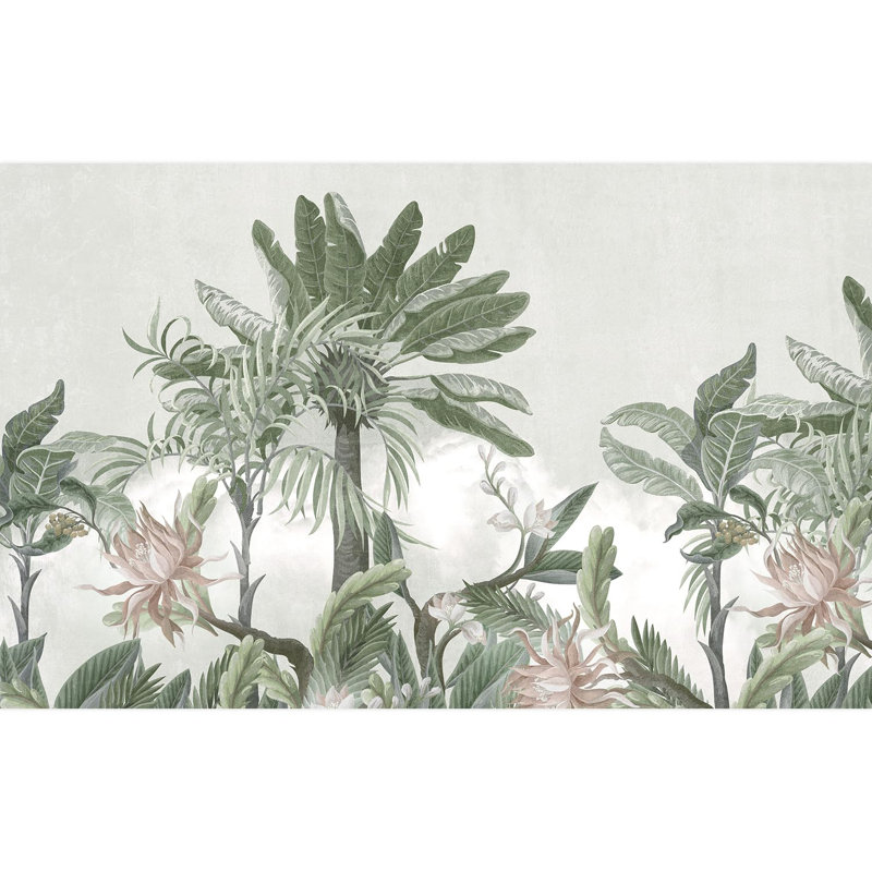Bordure florale pelez et collez, L 120 po x l 192 po