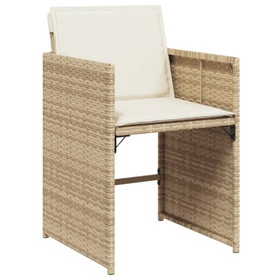 Chaises de patio avec coussins 4 pièces George Oliver