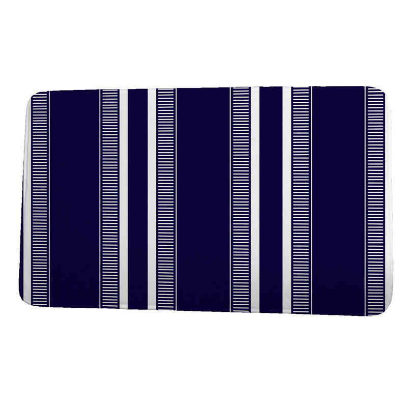 Tapis de bain Josephine, Bleu, l 34 po x L 21 po