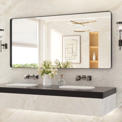 Miroir de salle de bain plombier en aluminium incassable et résistant à la rouille 