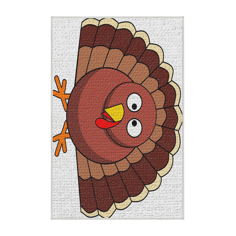 Tapis brun de coton turquie, Rectangle 2 pi x 5 pi