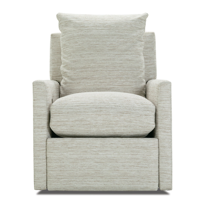 Fauteuil inclinable électrique pivotant Lilah, Mélange de polyester brun clair
