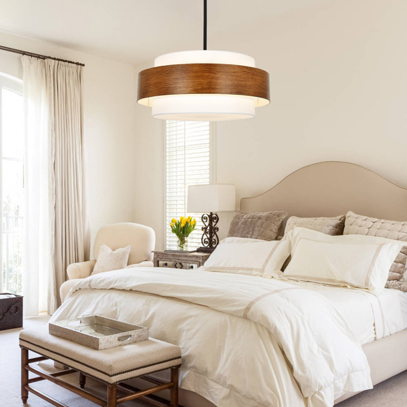 6 - Light Dimmable Drum Chandelier