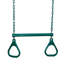Ensemble de balançoires robustes 3 pièces - 2 balançoires à ceinture (capacité de poids de 250 lb), 1 combo trapèze / anneau, bleu-38250402