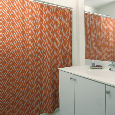 Rideau de douche simple Classic Zig Zag