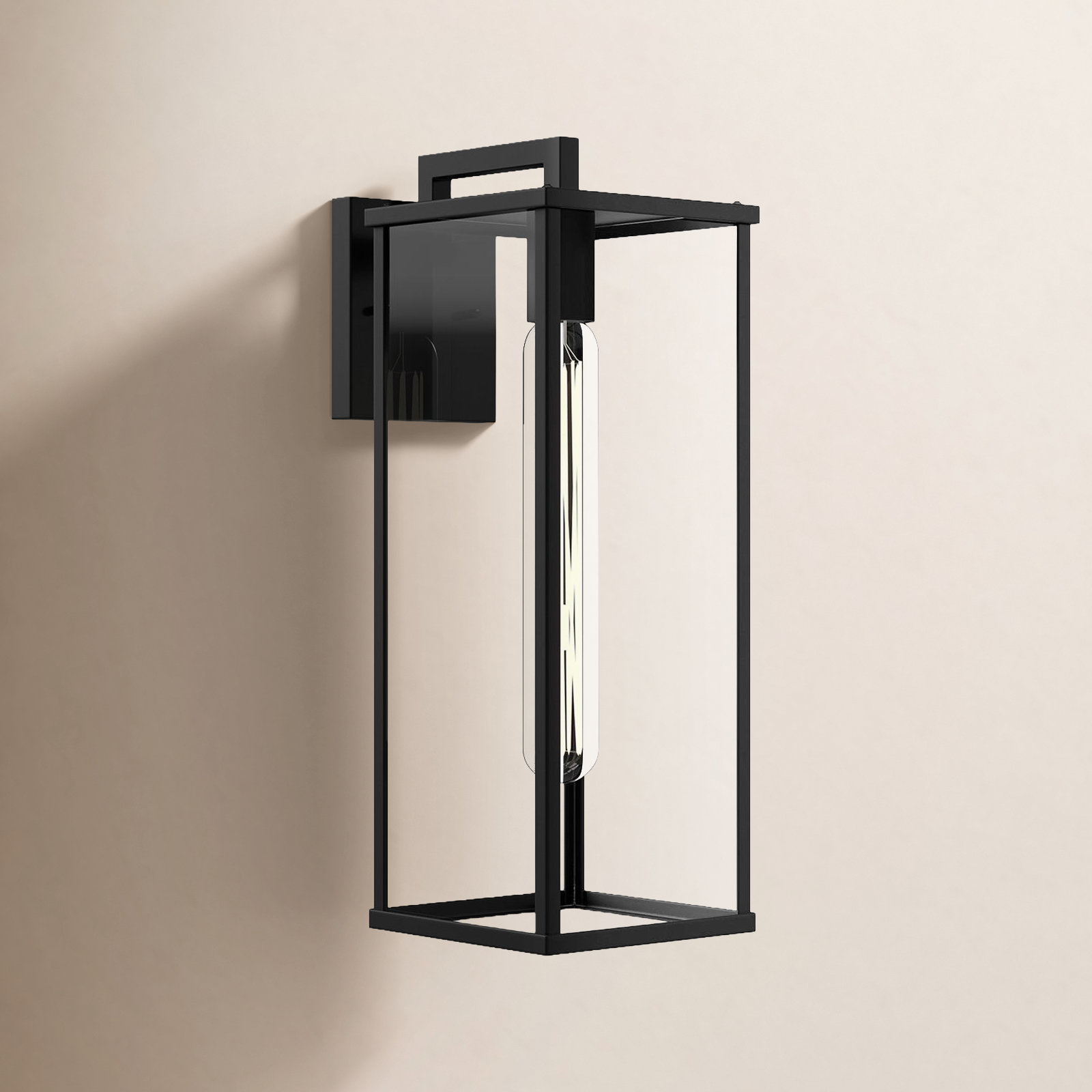 Midas Single Light Outdoor Wall Light, 17.625" H x 6.375" W x 8.875" D