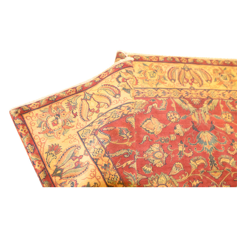 High-Quality Hand-Knotted Red Area Rug