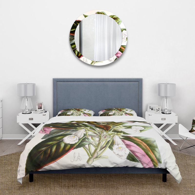 Ensemble de housse de couette Traditional V Vintage Flower - microfibre de polyester