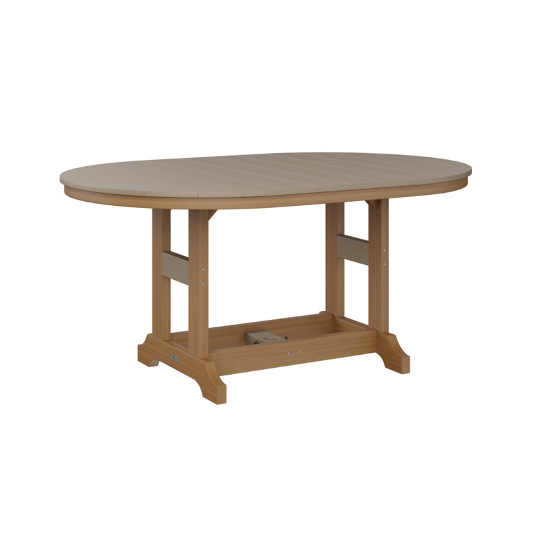Table de bar Berlin Classic, H 39,5 po x l 44 po x P 64 po, Bois vieilli, Teck naturel