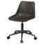 Chaise de bureau ajustable rembourrée brune