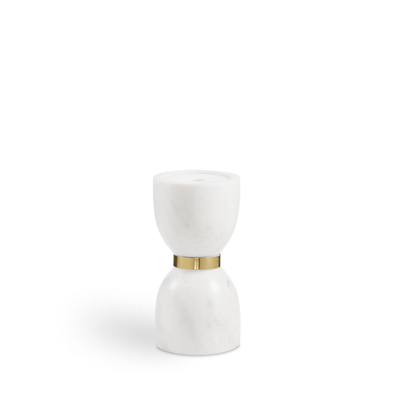 Bougeoir de table en pierre, H 11 po x l 4 po x P 4 po
