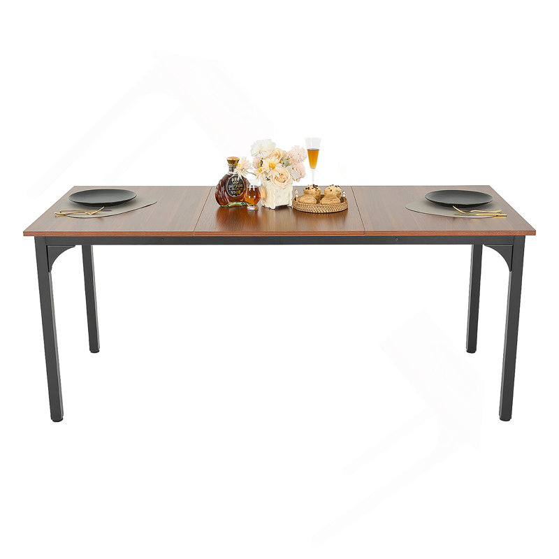 Table de salle à manger rectangulaire en bois 71 pouces pour 6 à 8 personnes (table seulement)