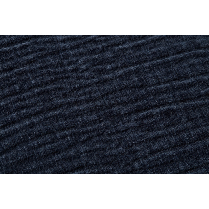 22" Navy Blue Cotton Textured Square Throw Pillow