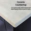 42 po Meuble-lavabo W bleu marine avec armoire latérale, comptoir en céramique blanche, miroir harmonieux à 28 po, tiroirs à fermeture en douceur et beaucoup de rangement dans le comptoir, fonction fonctionnelle, surface de travail-880246028