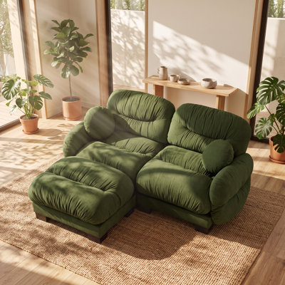 Canapé modulaire en tissu en chenille l 81,8 po x P 61,4 po x H 36,2 po Fashion Icon