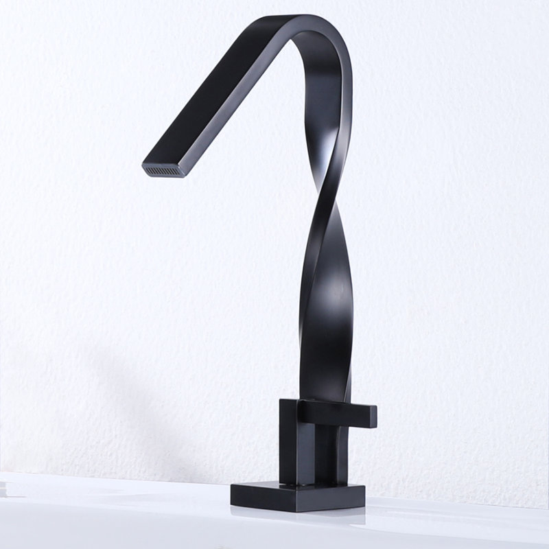 Single-Hole Single-handle Bathroom Faucet, Matte Black