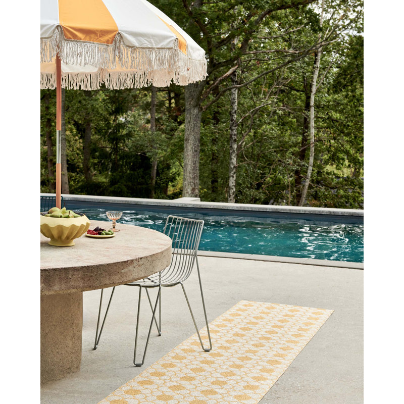 Rug ANYA Oregano 2.25 X 6.5 Ft, Pale Yellow, Runner 2'3" x 9'10"