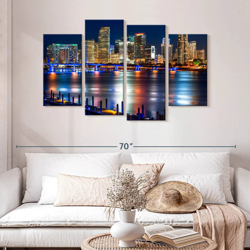 Horizon lumineux de Sirci à Miami, H 32 po x l 52 po