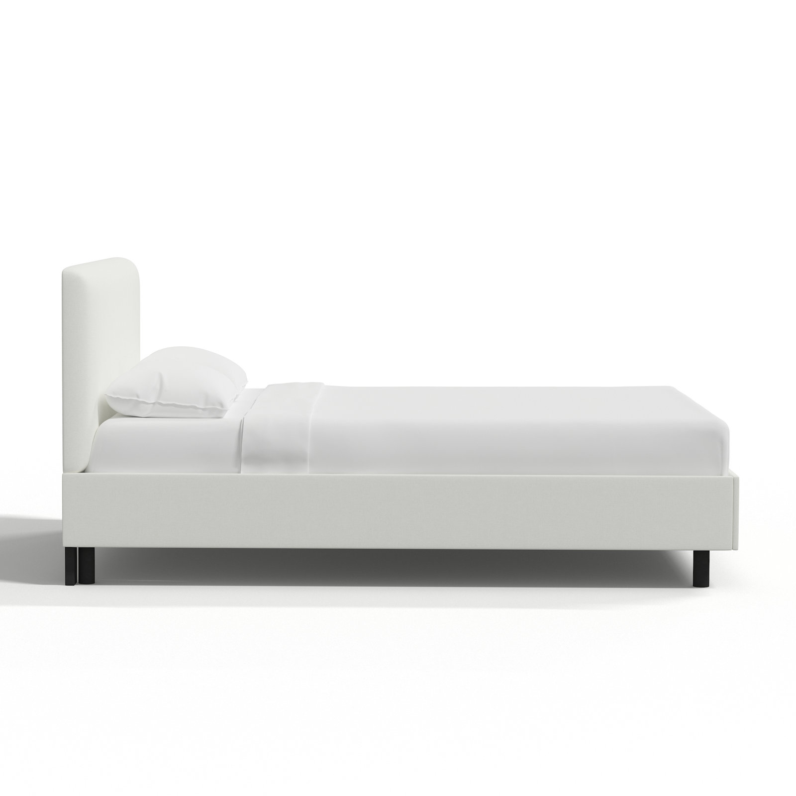 Eisley Upholstered Bed, Twin, Zuma White Textured Linen