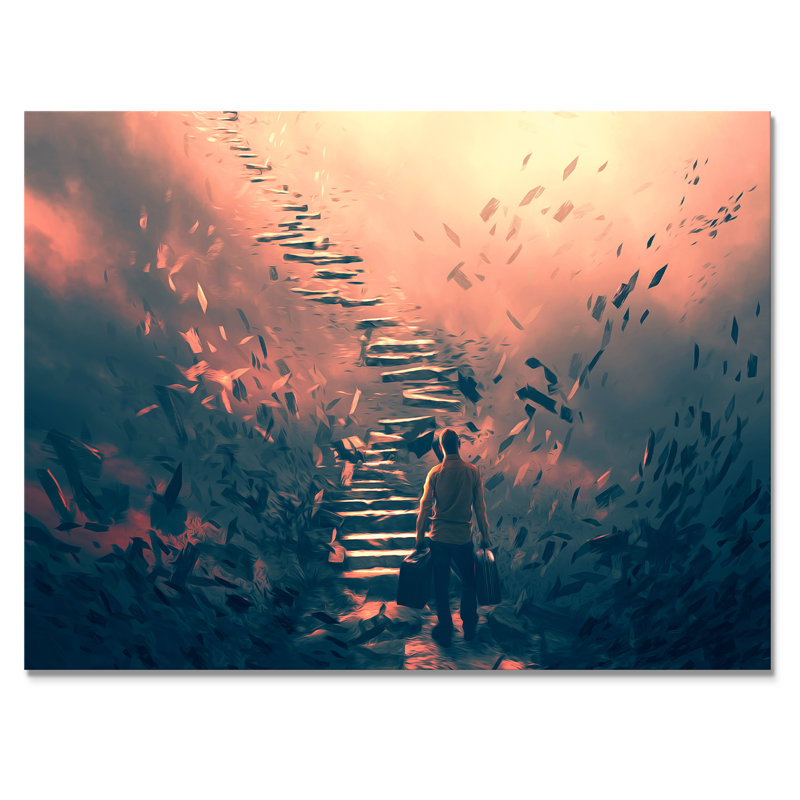 «Attempting To Climb My Dream Game Art», art sur toile pour enfants, H 30 po x l 40 po x P 1,5 po, Toile tendue