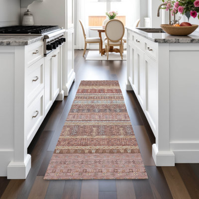 Machine Washable Indoor/Outdoor Meredith ACN2160 Striped Rug