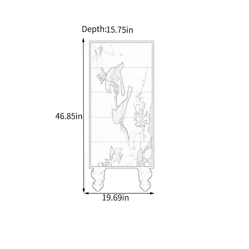 Armoire de rangement moderne en pin