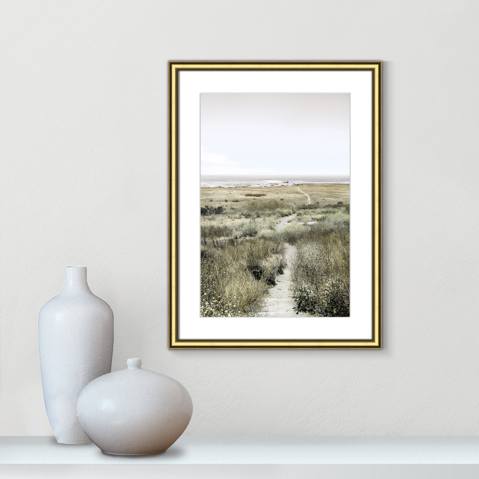 Toscani "Footpath to Paradise" Print, Gold, 18.25 W x 24.25 H x 0.88 D
