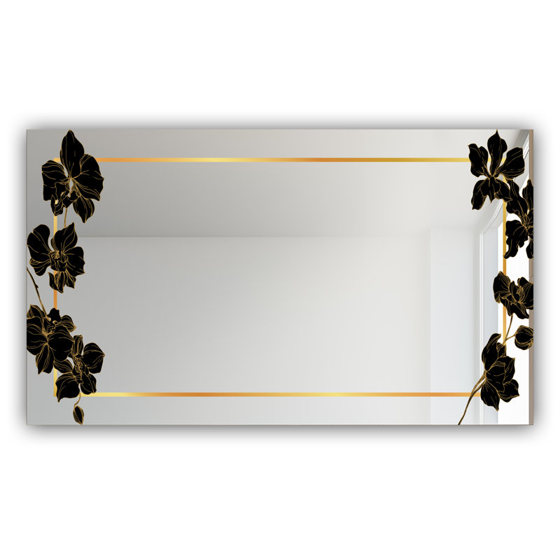 Miroir de salle de bain Botanical Obsidian, H 29,5 po x l 39,4 po