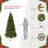 Slim Portland Pine Green Pine Artificial Christmas Tree with Clear/White Lights-1004197093