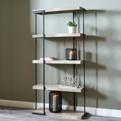 Anartz 185cm H x 92cm W Metal Floating Bookcase