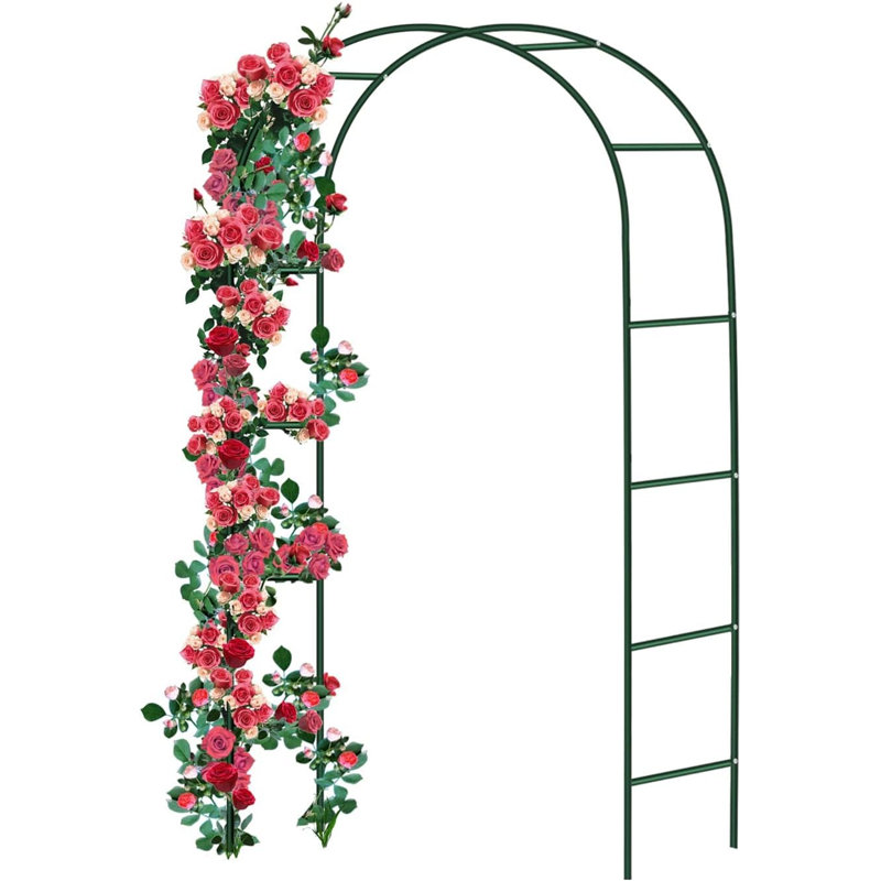 Sharenna 140cm W x 38cm D Metal Arbour in Black