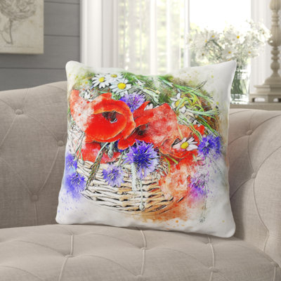 Coussin décoratif fleurs Kauffman