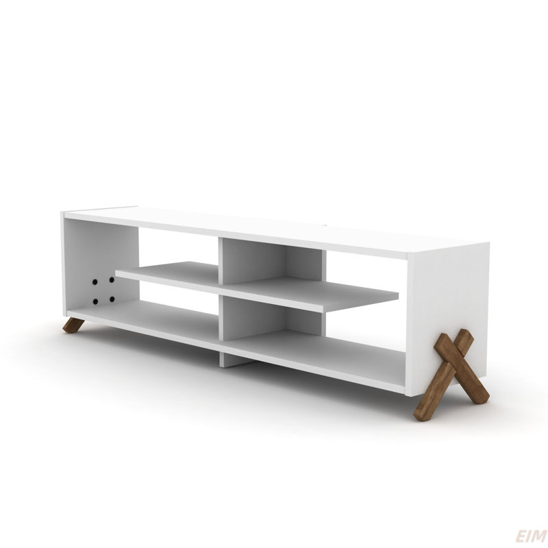 Meuble télé Furnishome Store Mid Century Modern, Blanc