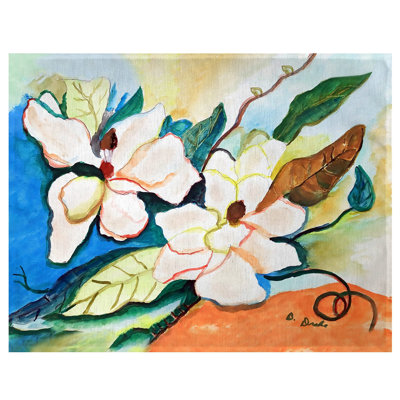 Ensemble de 4 napperons deux magnolias