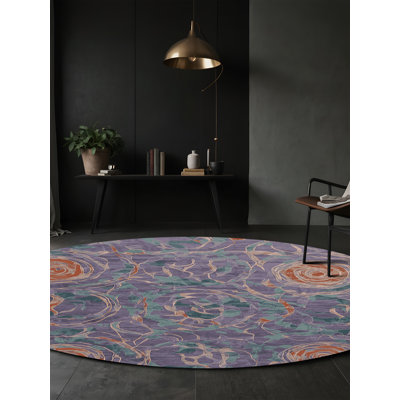 Tapis mauve lavable à la machine