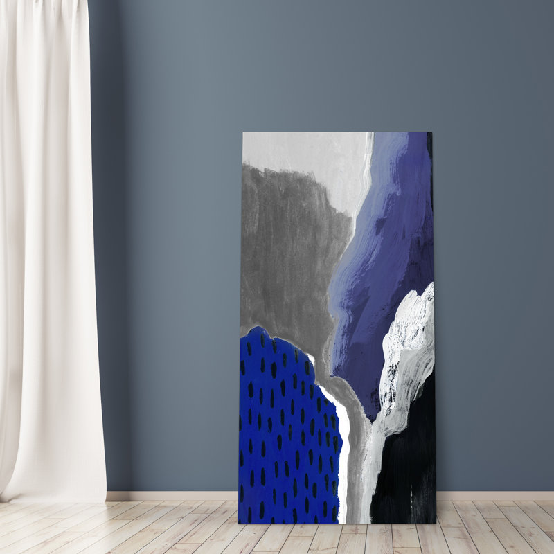 Cobalt «A», reproduction d'art graphique sur verre sans cadre