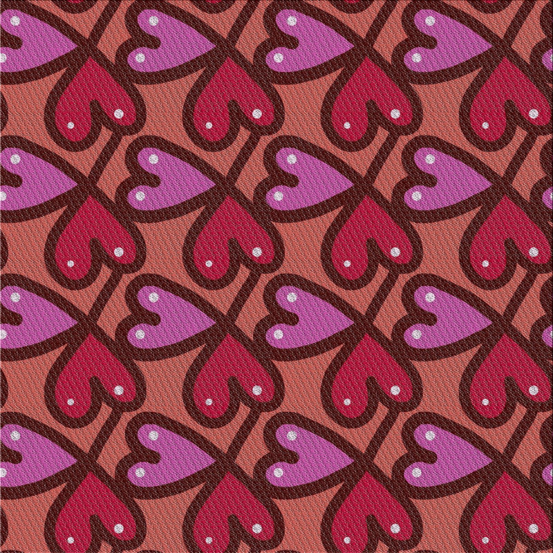 Tapis rose / rouge Lowry, Carré 8 pi