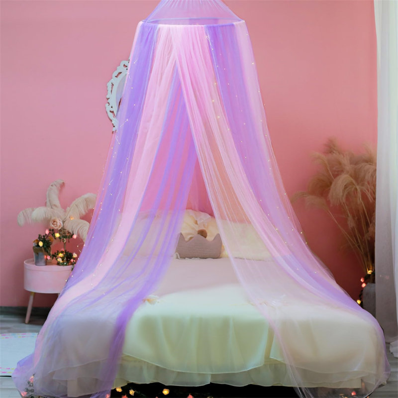 Adiyah Polyester Bed Canopy, Purple