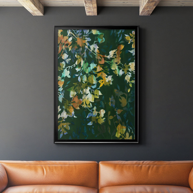 Toile encadrée de qualité supérieure Whirlwind II - prête à être accrochée, H 42,5 po x l 30,5 po, Noir