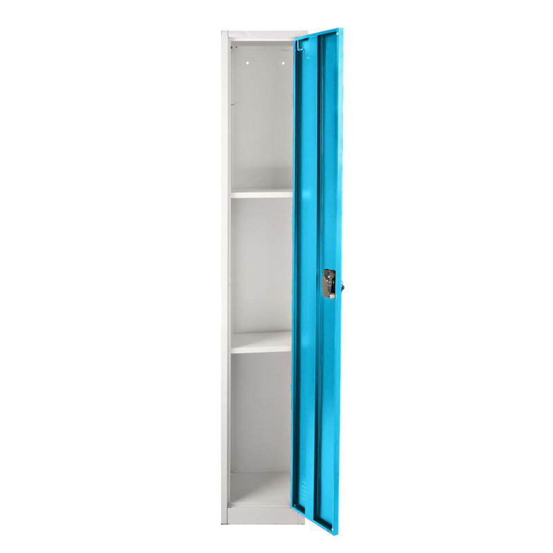 12'' Wide Light Blue Steel Office Locker with Adjustable Shelving